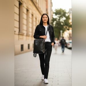 Elegant Black Women's Backpack